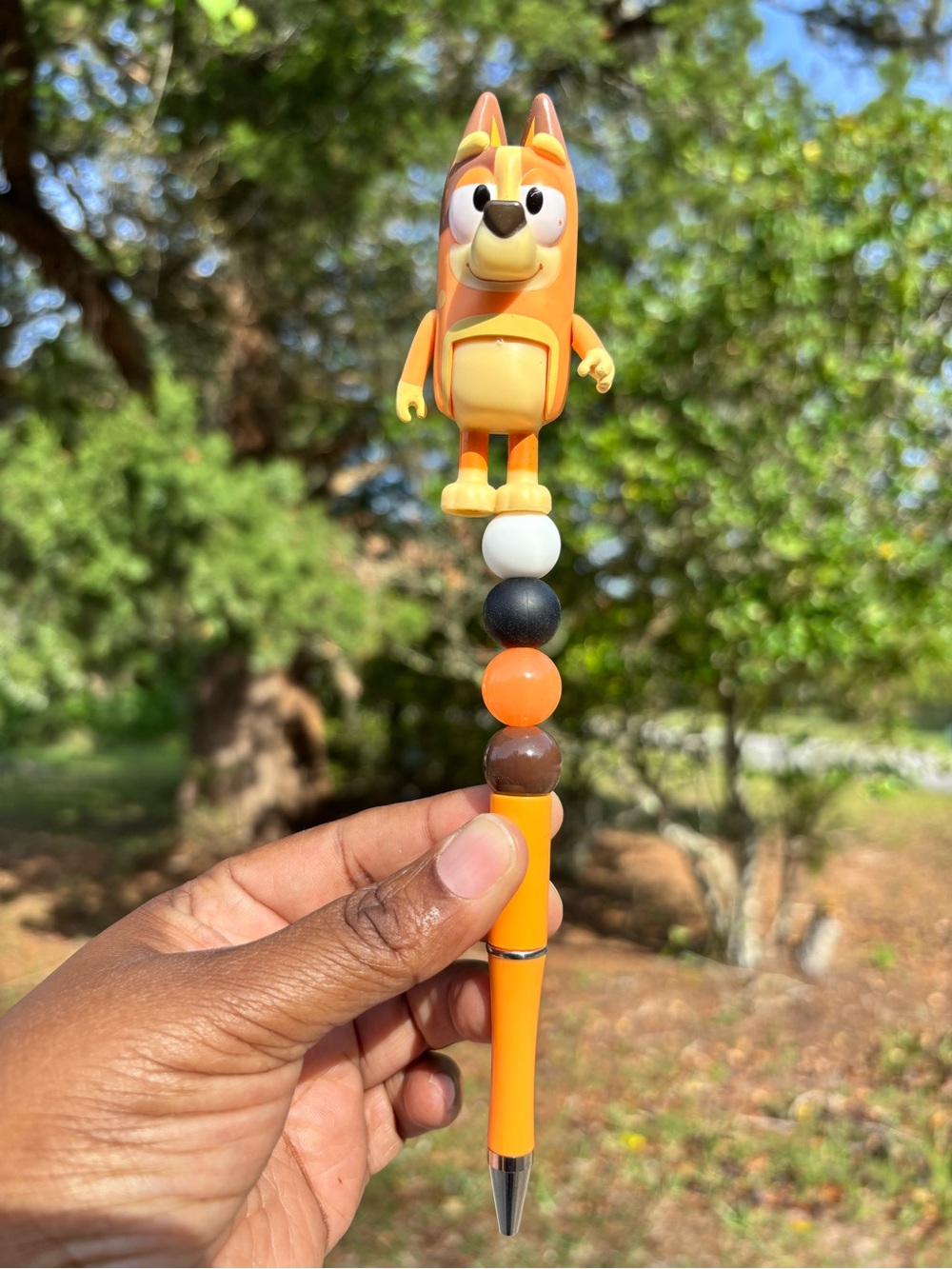 Custom Made Orange Cartoon Character Pen
